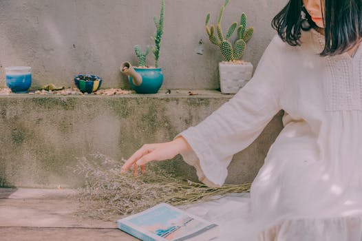A serene environment promoting mindfulness, like a cozy reading nook